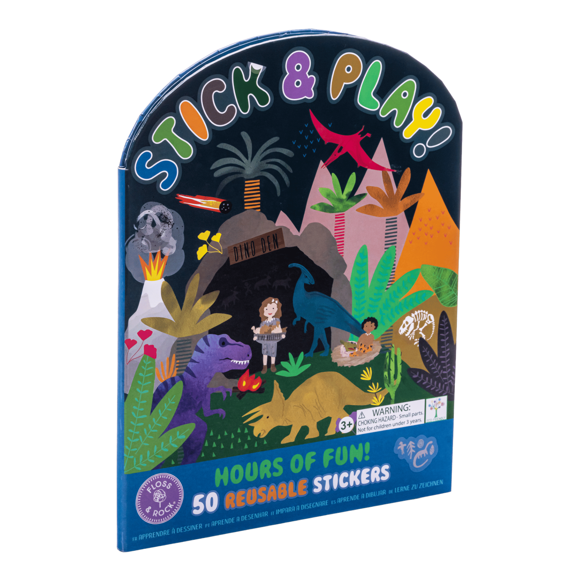 FLOSS & ROCK Tak Çıkart Sticker Oyun Sahnesi / Dino *YENİ*