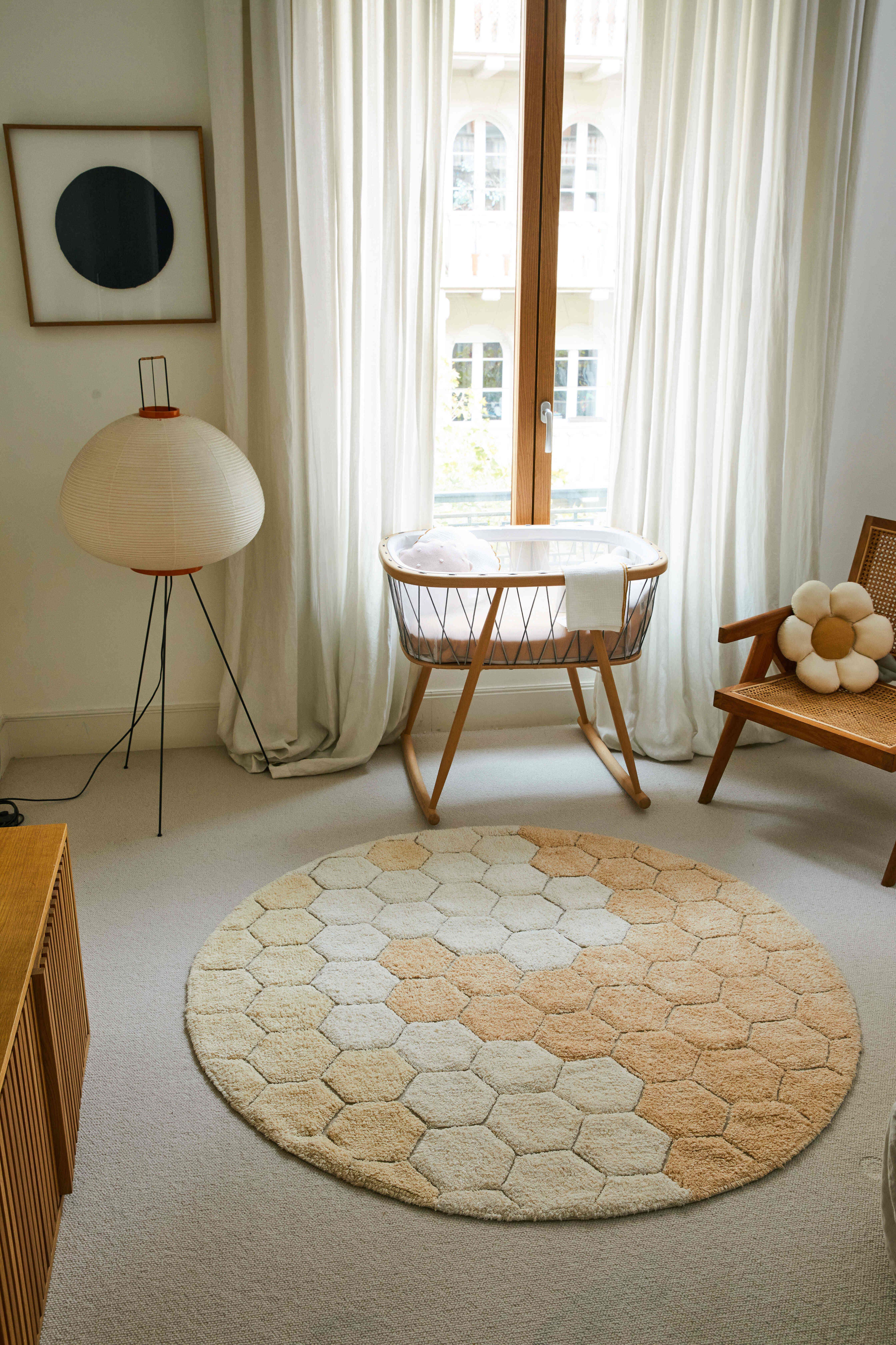 Halı, Round Honeycomb Golden Kategorisiz Lorena Canals