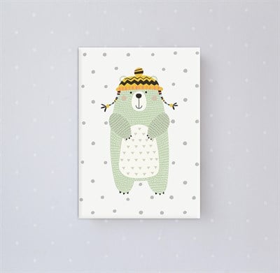 Hippy Ayı Kanvas Tablo