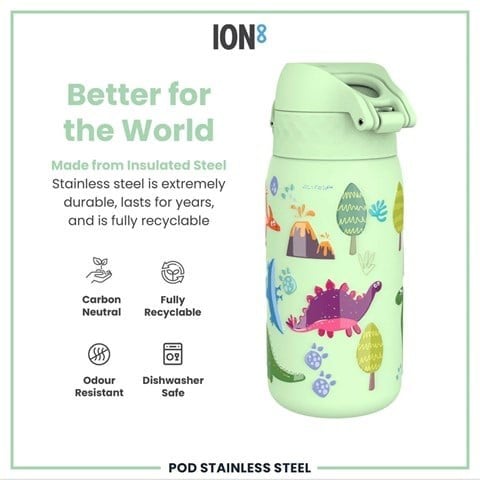 ION8 - Çocuk Su Termosu - Dinozor - 320 Ml - Sızdırmaz