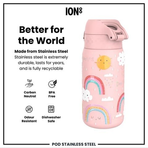 ION8 - Çocuk Su Termosu - Gökkuşağı - 320 Ml - Sızdırmaz