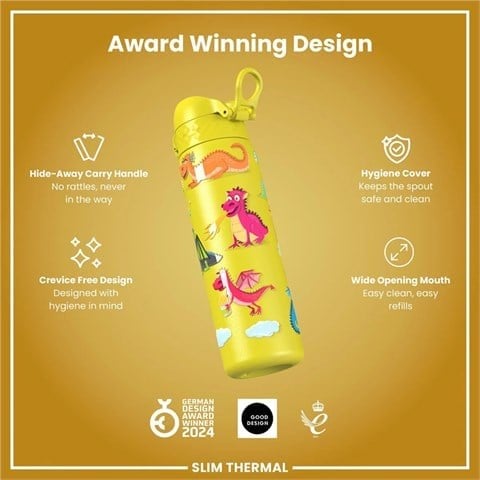 ION8 - İnce Su Termosu - Ejderhalar - 500 Ml - Sızdırmaz