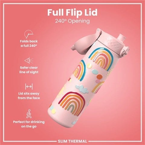 ION8 - İnce Su Termosu - Gökkuşağı - 500 Ml - Sızdırmaz