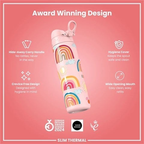 ION8 - İnce Su Termosu - Gökkuşağı - 500 Ml - Sızdırmaz