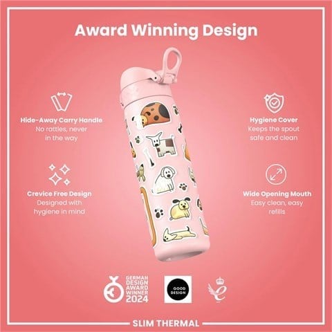 ION8 - İnce Su Termosu - Köpekler - 500 Ml - Sızdırmaz