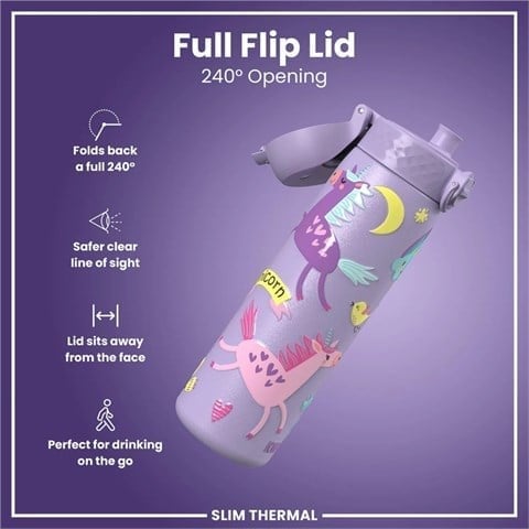 ION8 - İnce Su Termosu - Mor Unicorn - 500 Ml - Sızdırmaz