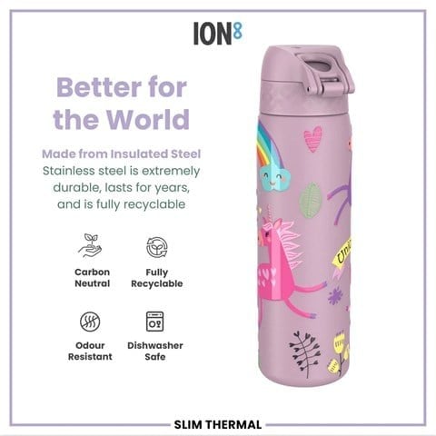 ION8 - İnce Su Termosu - Unicorn - 500 Ml - Sızdırmaz