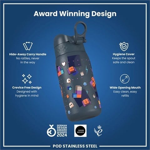 ION8 - Paslanmaz Çelik Çocuk Suluk - Oyuncu - 400 Ml - Sızdırmaz