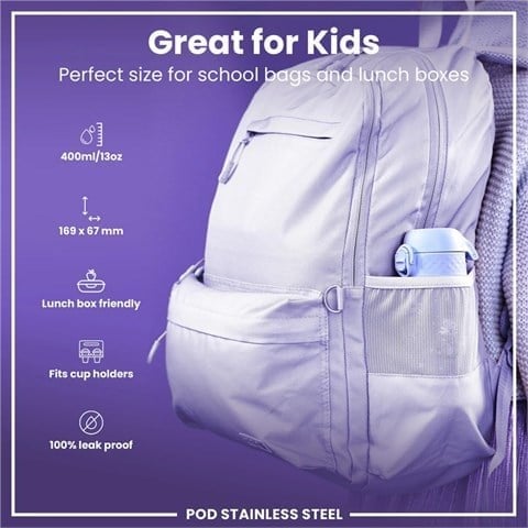 ION8 - Paslanmaz Çelik Çocuk Suluk - Periler - 400 Ml - Sızdırmaz