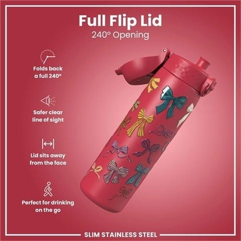 ION8 - Paslanmaz Çelik İnce Suluk - Fiyonklar - 600 Ml - Sızdırmaz