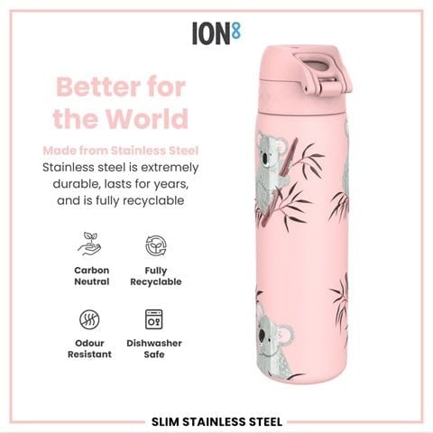 ION8 - Paslanmaz Çelik İnce Suluk - Koala - 600 Ml - Sızdırmaz