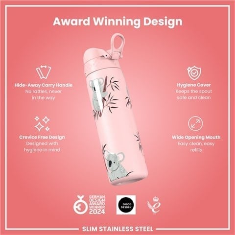 ION8 - Paslanmaz Çelik İnce Suluk - Koala - 600 Ml - Sızdırmaz