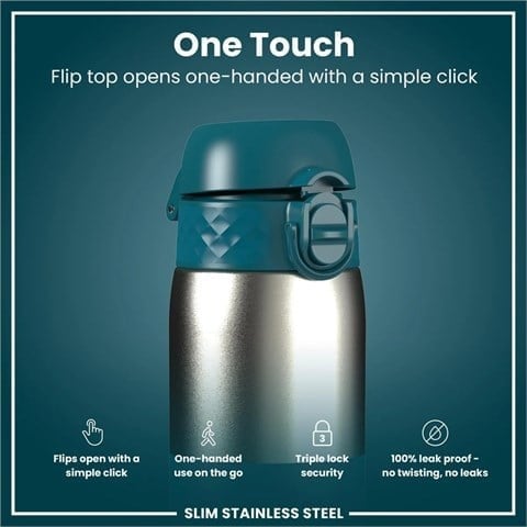 ION8 - Paslanmaz Çelik İnce Suluk - Koyu Turkuaz - 600 Ml - Sızdırmaz