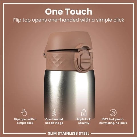 ION8 - Paslanmaz Çelik İnce Suluk - Mocha Kahve - 600 Ml - Sızdırmaz