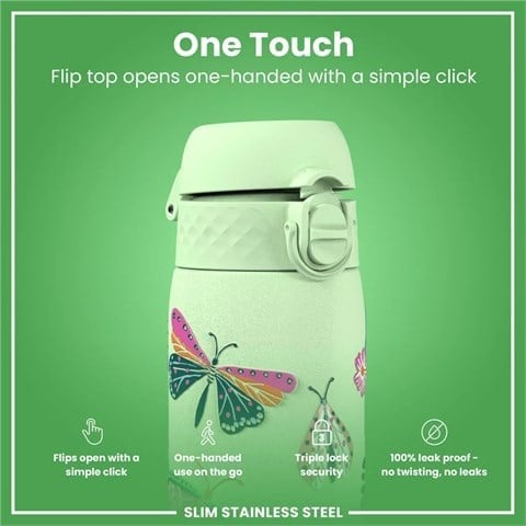 ION8 - Paslanmaz Çelik İnce Suluk - Vahşi Kelebek - 600 Ml - Sızdırmaz
