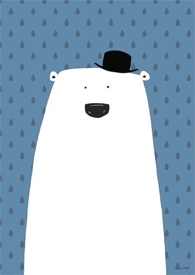 Kanvas Baskı Tablo 'Mavili Ayı'