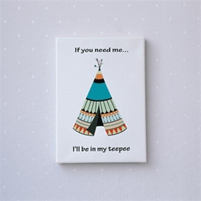 Kızılderili Çadır Kanvas Tablo 