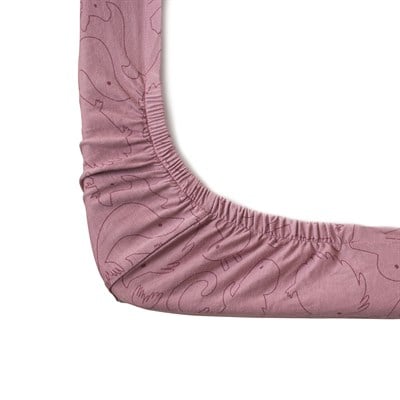 Lastikli Çarşaf ve Yastık Kılıfı Seti, Pink Animals