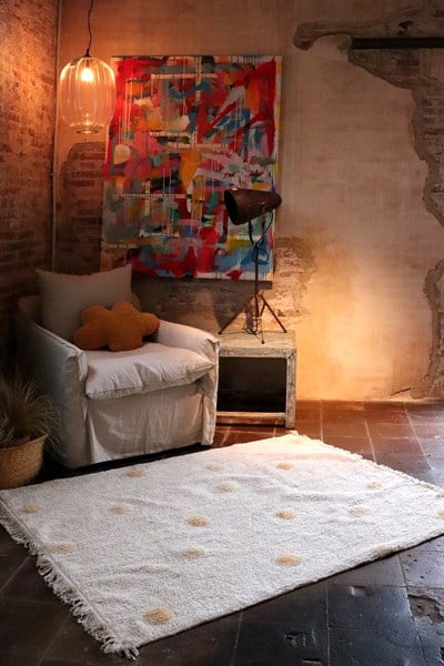 Lorena Canals Hippy Dots Kilim Honey Çocuk Odası Halıları