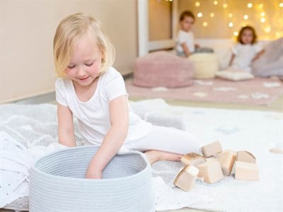 Lorena Canals Lorena Canals Candy Box Sepet Light Blue (L)) Koton Sepetler