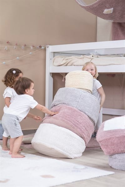 Lorena Canals Puf, Marshmallow Kare Vintage Nude Puflar Ve Minderler