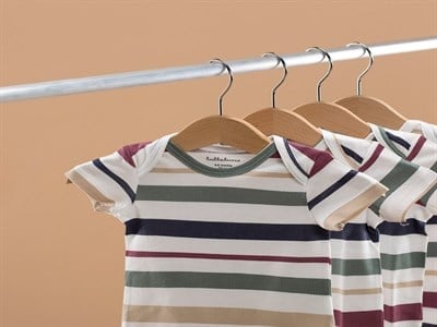 Lullalucca Kısa Kollu Body Çizgili Bebek Body