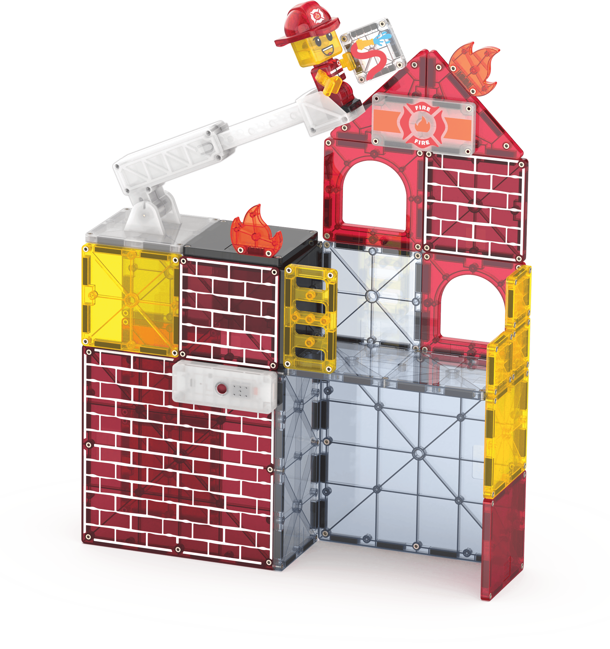 MAGNA-TILES® - Fire Station - 50 Parça
