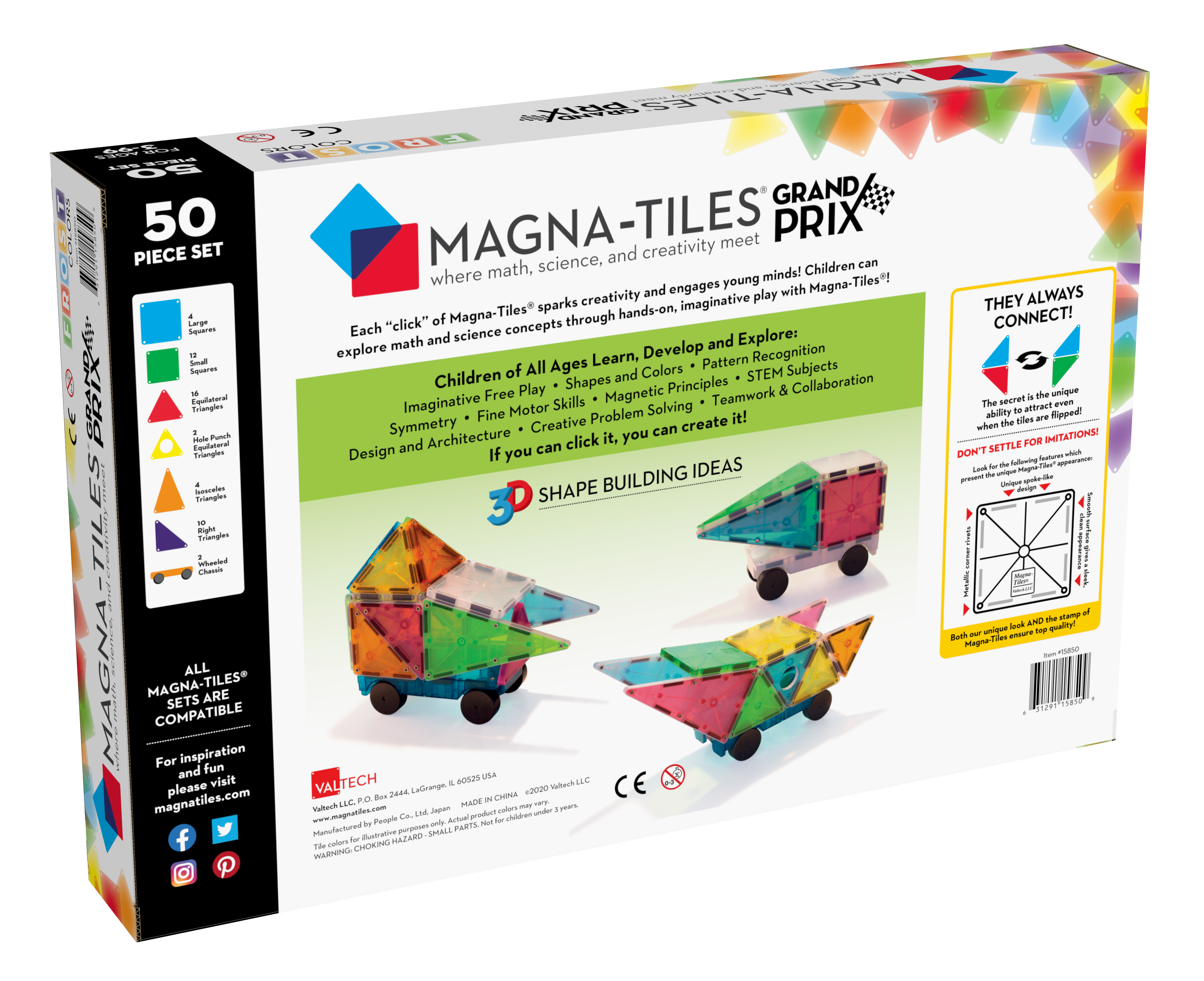 Magna-Tiles - Grand Prix 50 Parça