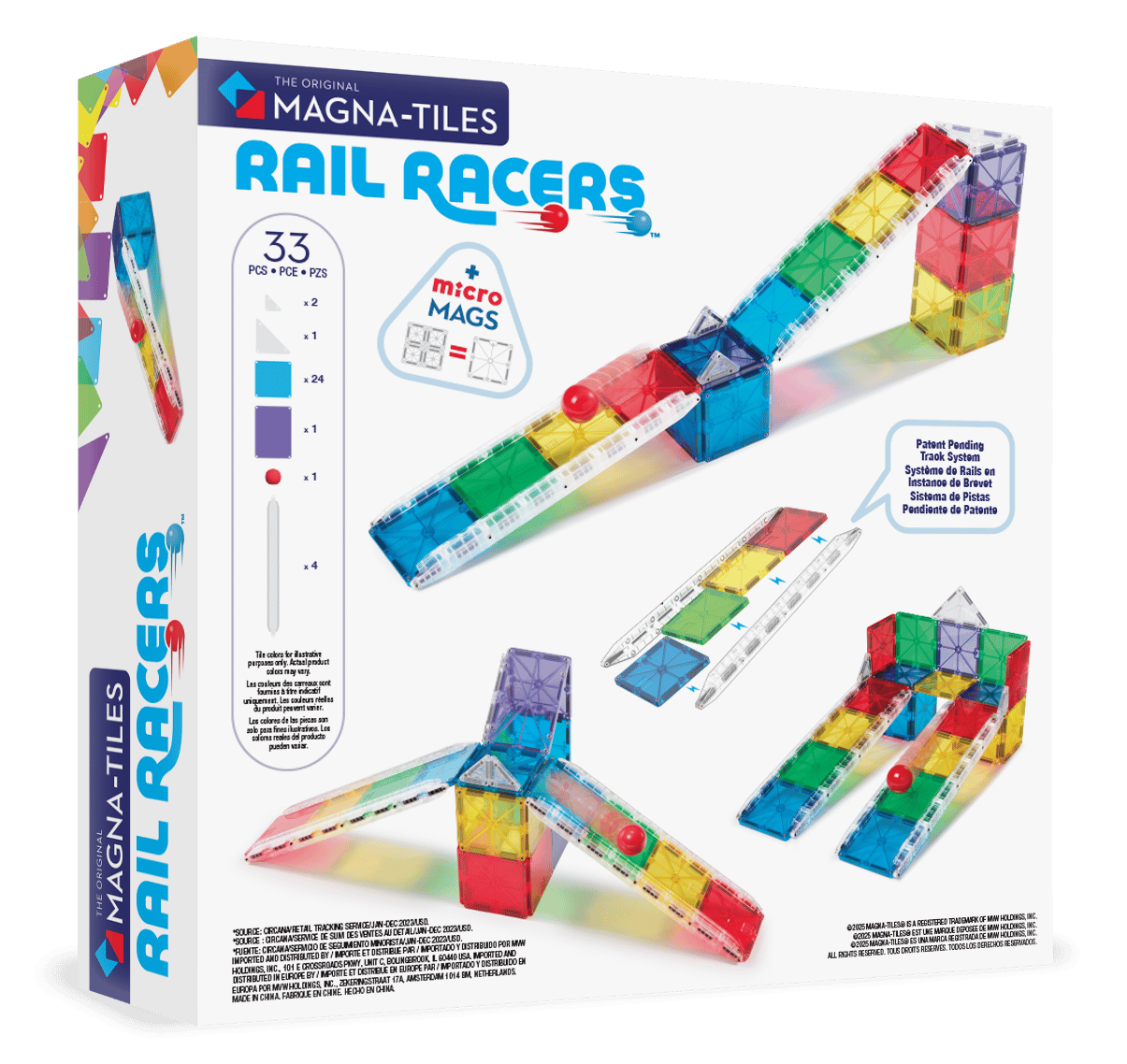 MAGNA-TILES® - Rail Racers - 33 Parça