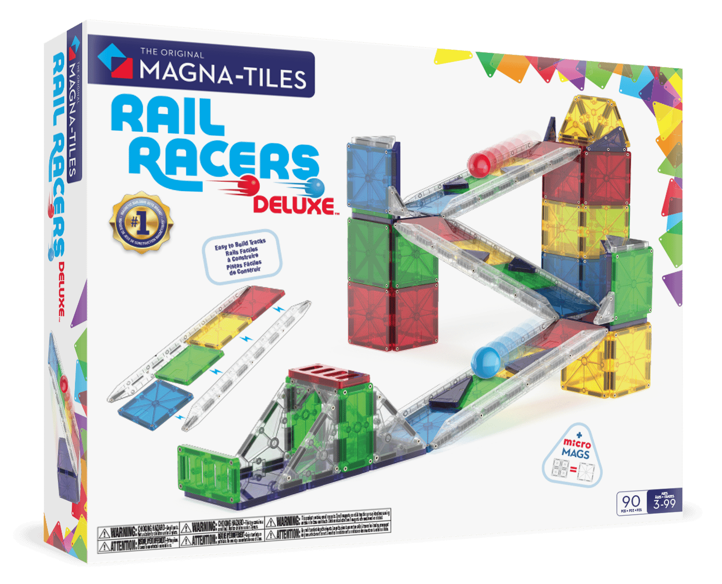 MAGNA-TILES® - Rail Racers Deluxe - 90 Parça