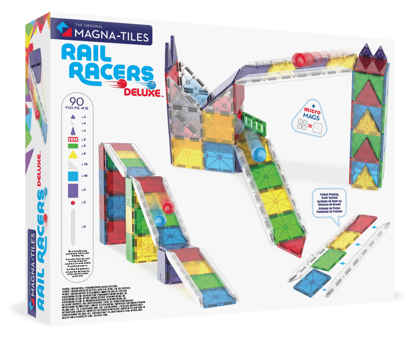 MAGNA-TILES® - Rail Racers Deluxe - 90 Parça