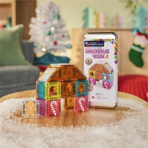 MAGNA-TILES® - Travel Gingerbread House - Micromags Seyahat Seti - 24 Parça