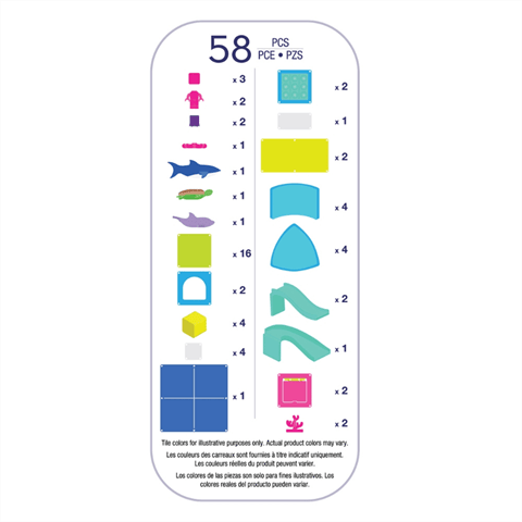 MAGNA-TILES® - Undersea Adventure Manyetik Bloklar - 58 Parça