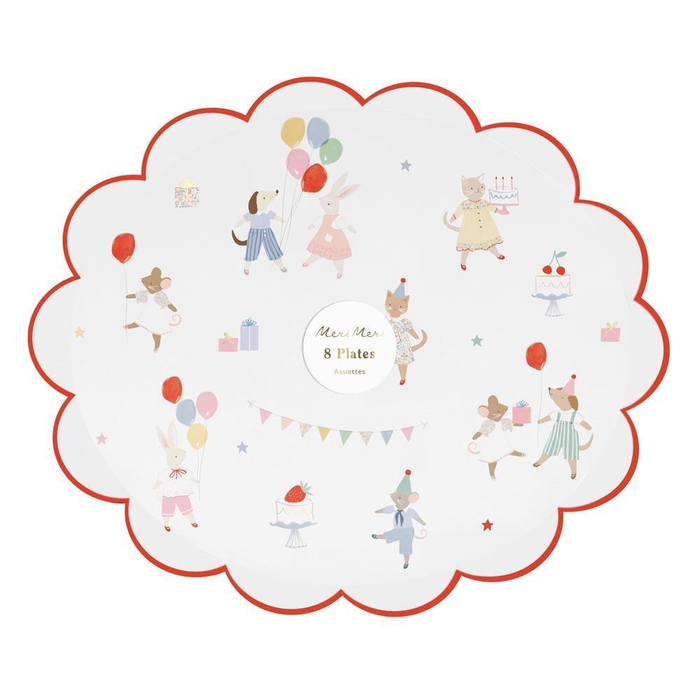 Meri Meri - Animal Friends Tabak- L - 8 Adet