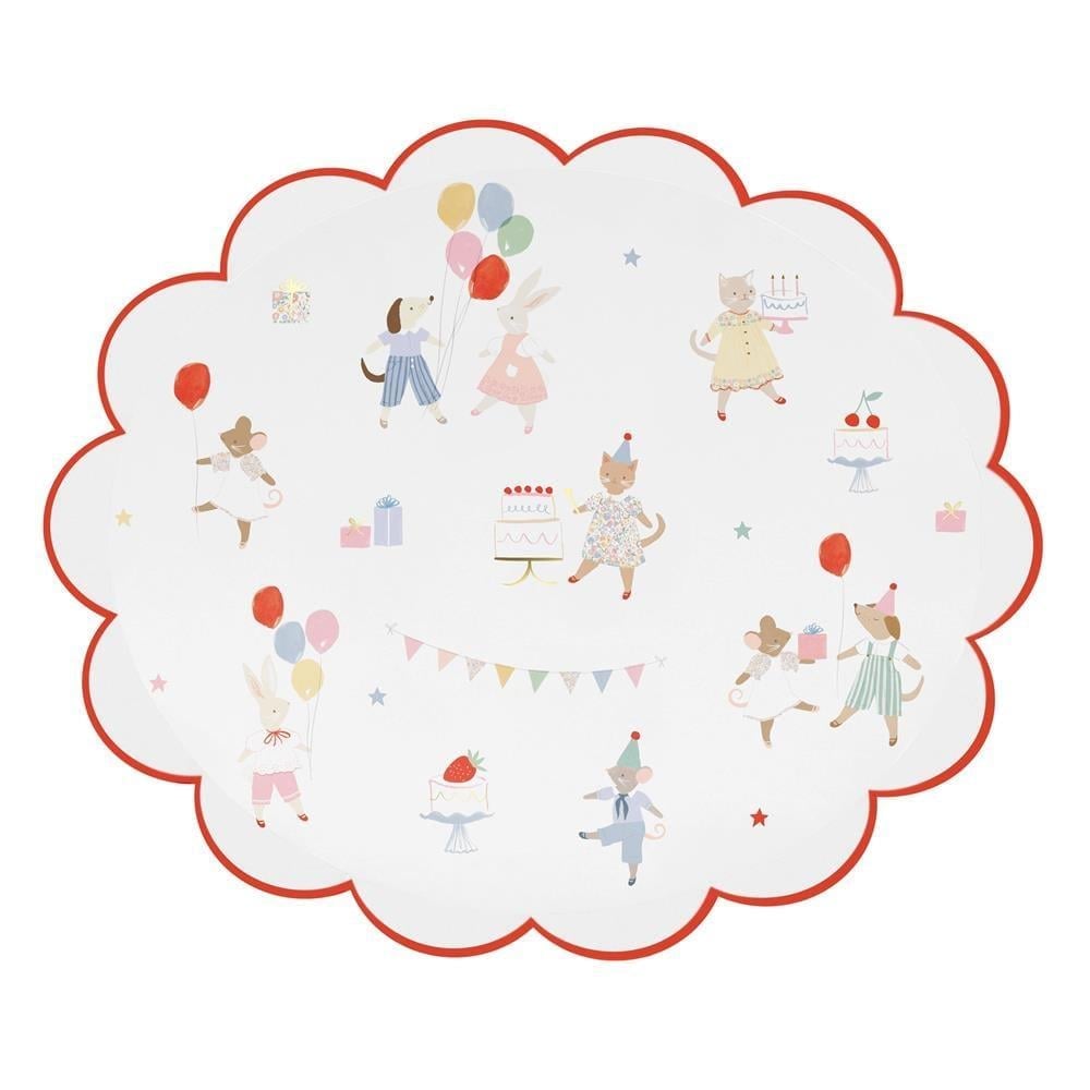 Meri Meri - Animal Friends Tabak- L - 8 Adet