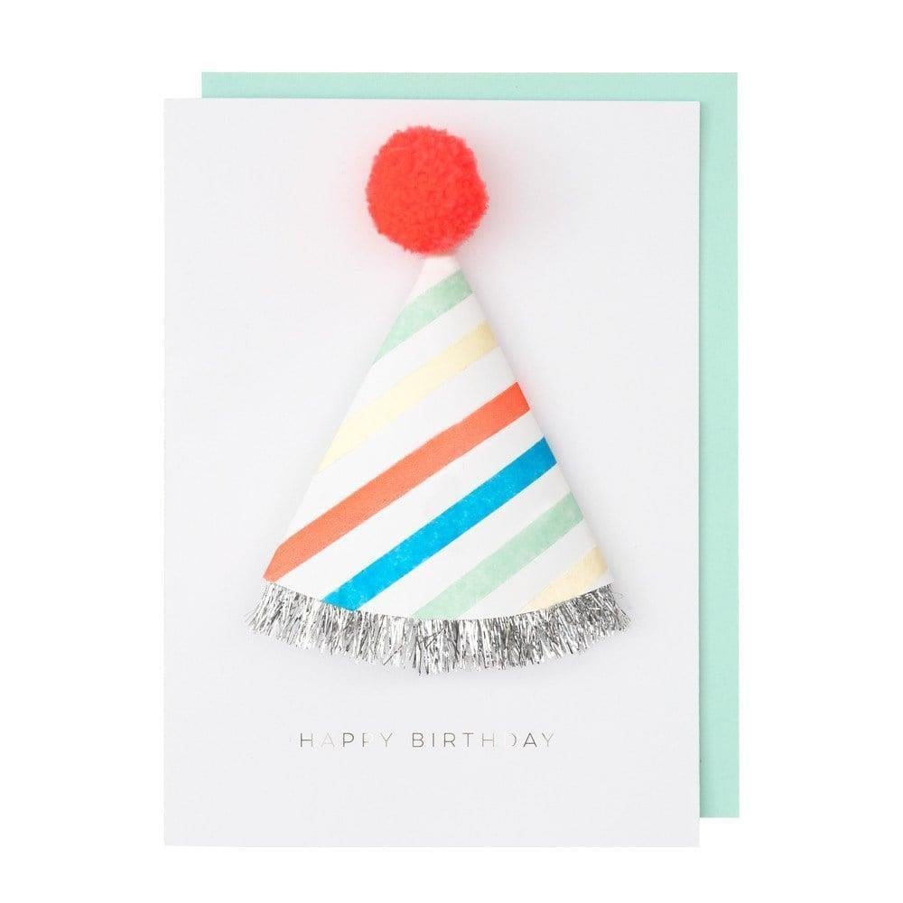 Meri Meri - Birthday Hat Card - Doğum Günü Şapkası Tebrik Kartı