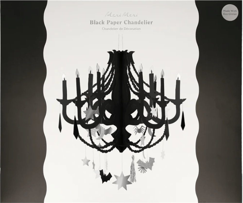 Meri Meri - Black Paper Chandelier - Siyah Avize