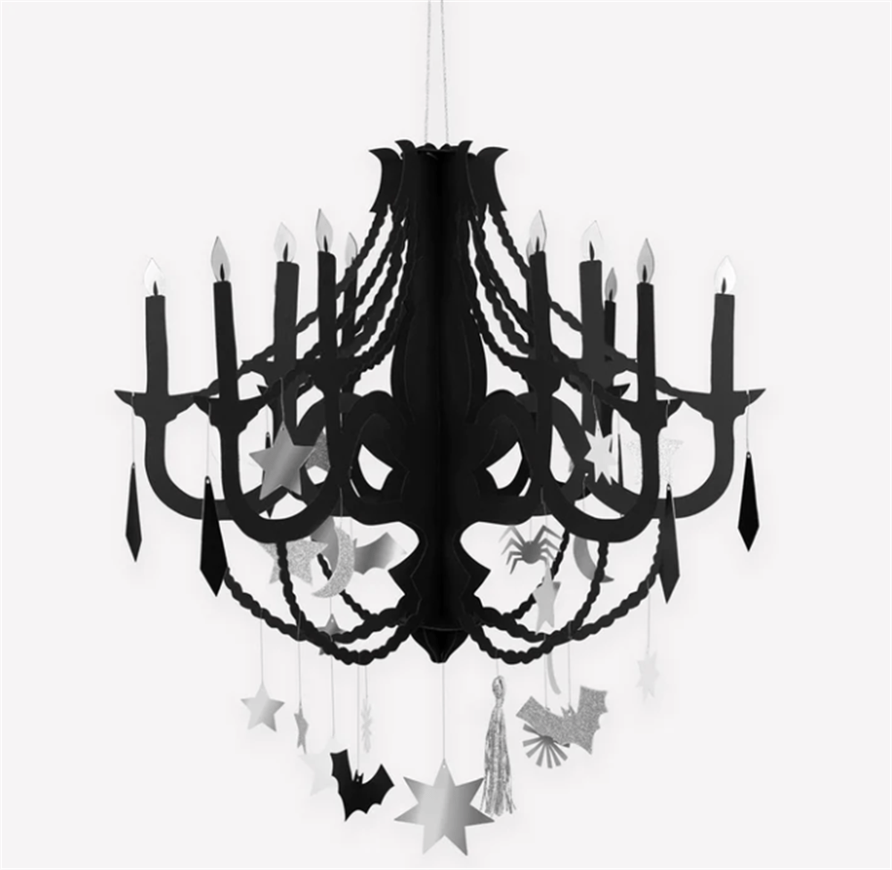Meri Meri - Black Paper Chandelier - Siyah Avize