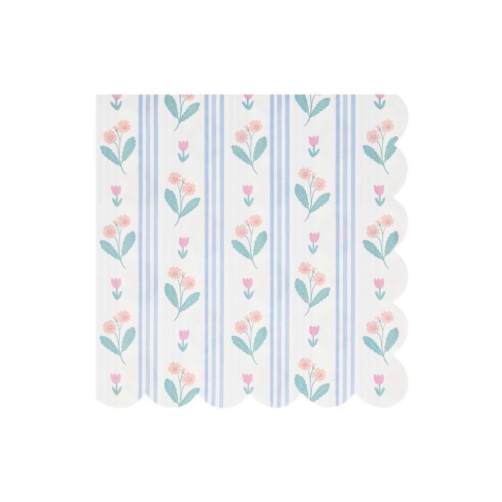 Meri Meri - Bloomsbury Çiçek Desenli Peçeteler - L - 16 Adet