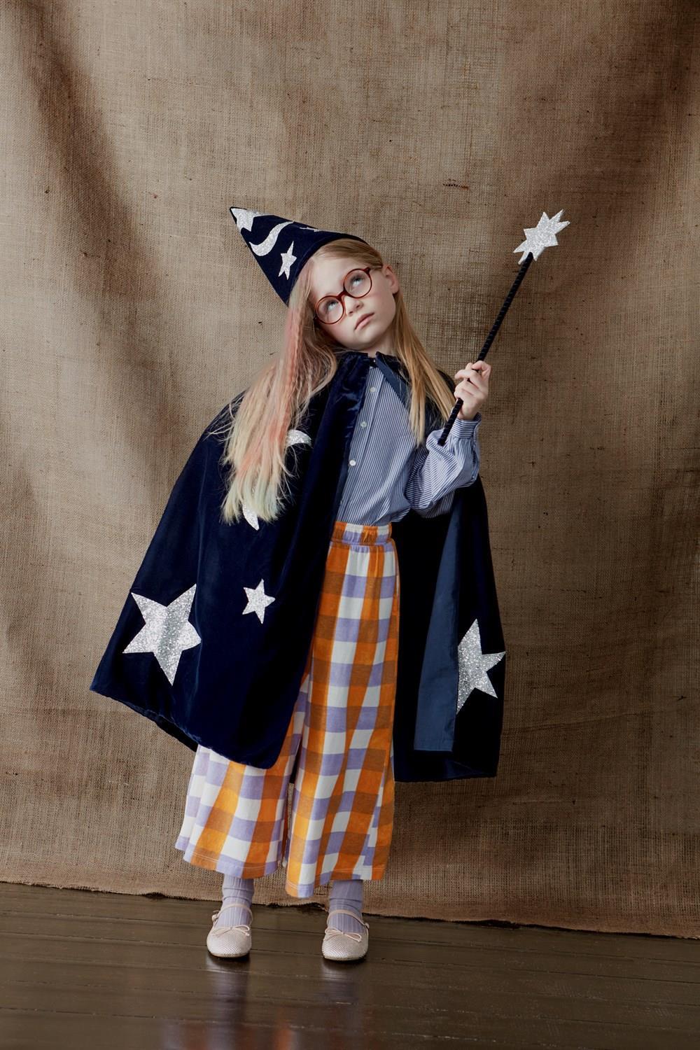 Meri Meri - Blue Velvet Wizard Costume - Mavi Büyücü Kostümü