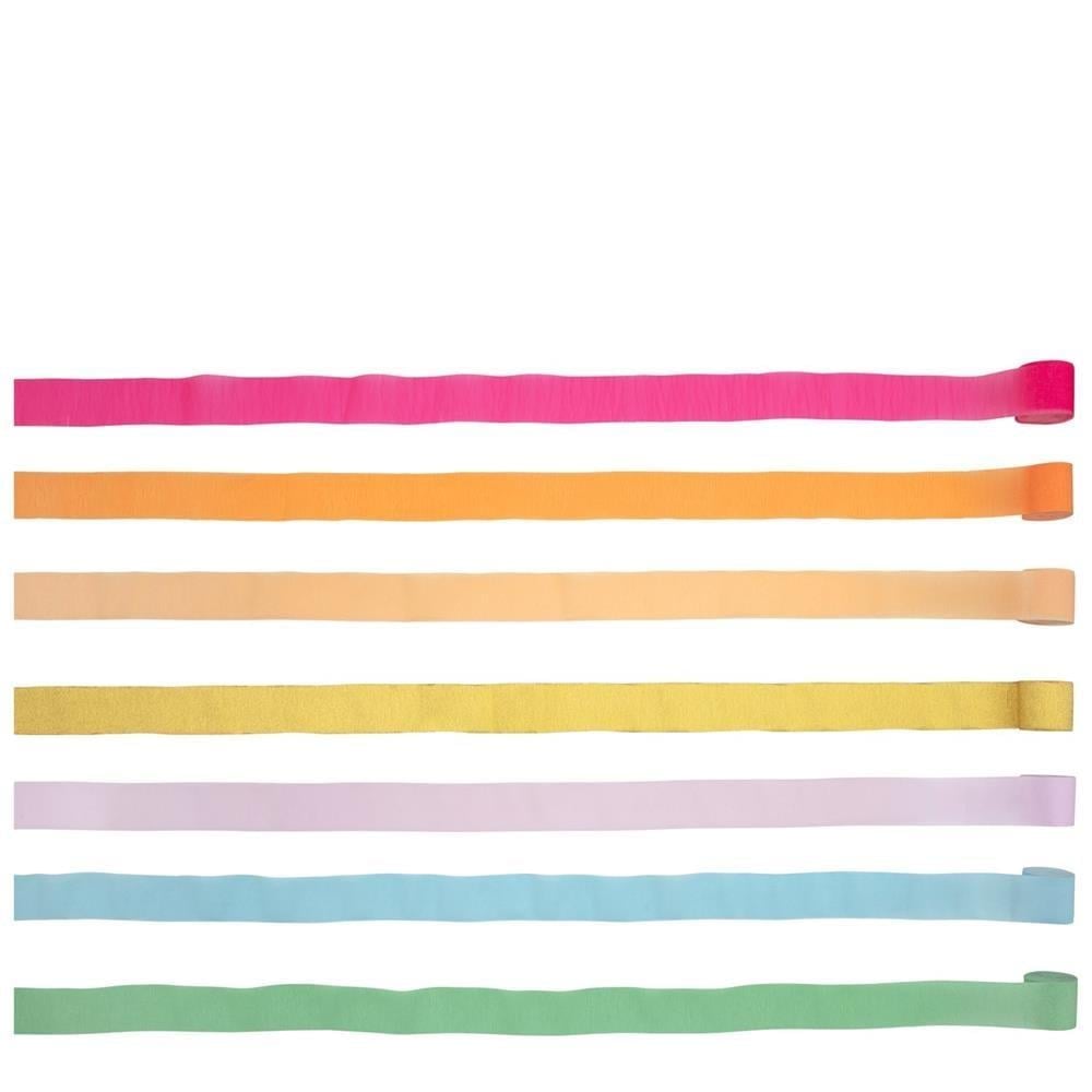 Meri Meri - Bright Crepe Paper Streamers - Renkli Kağıt Şeritler