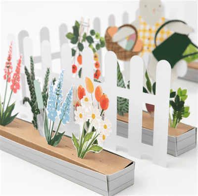 Meri Meri - Bunny Paper Play Garden - Tavşan Oyun Bahçesi