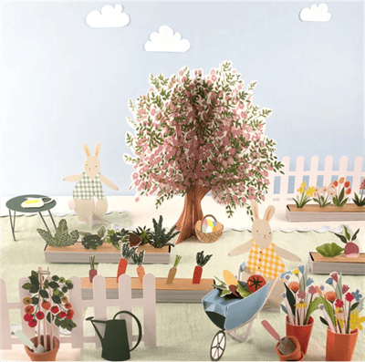 Meri Meri - Bunny Paper Play Garden - Tavşan Oyun Bahçesi