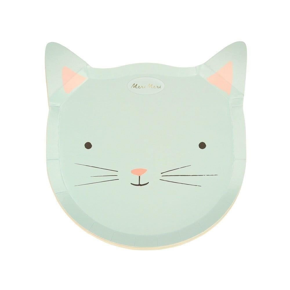 Meri Meri - Cat Plates - Kedi Tabaklar - 8'Li