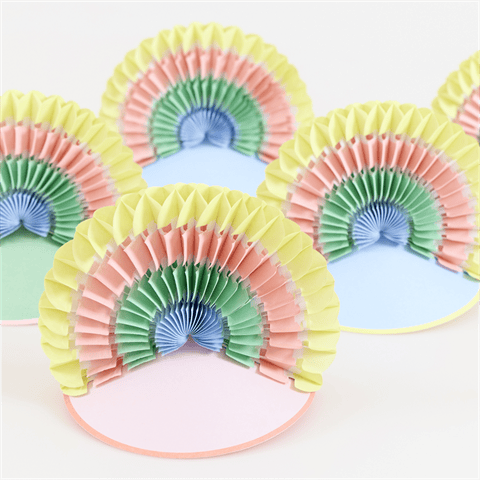 Meri Meri - Charm Party Rainbow Party Hats - Charm Parti Gökkuşağı Parti Şapkaları - 6 Adet