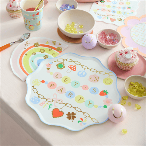 Meri Meri - Charm Temalı Tabaklar - L - 8 Adet