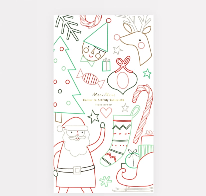 Meri Meri - Christmas Colour In Activity Tablecloth - Yeni Yıl Aktivite Masa Örtüsü