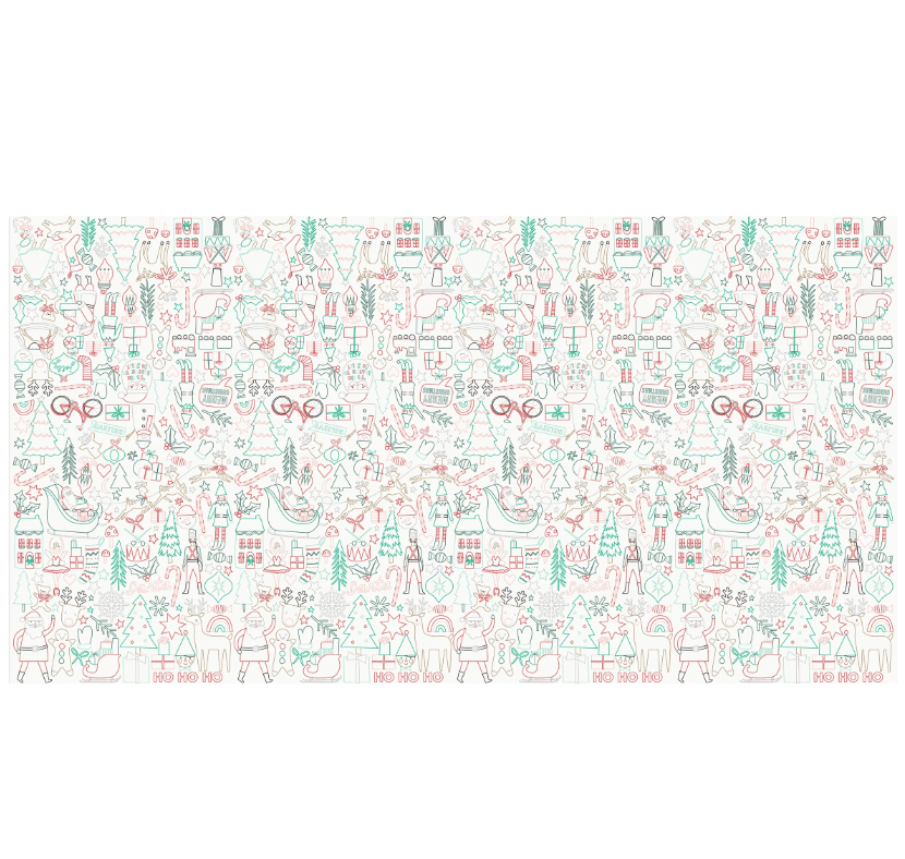 Meri Meri - Christmas Colour In Activity Tablecloth - Yeni Yıl Aktivite Masa Örtüsü