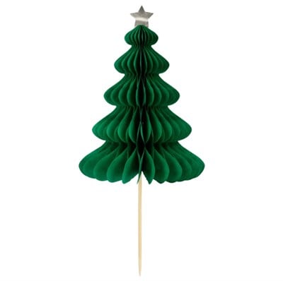 Meri Meri - Christmas Honeycomb Cake Topper Set - Petekli Yeni Yıl Pasta Süsü Seti - 10 parça