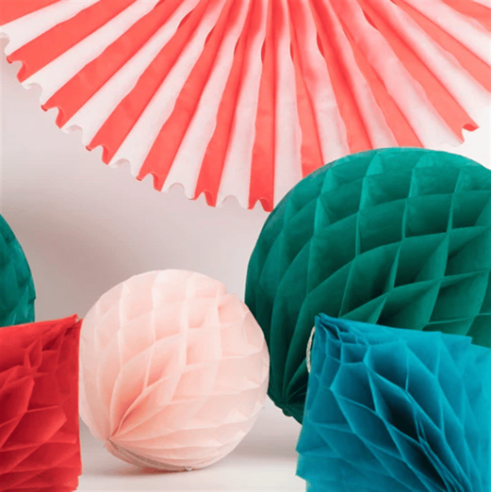 Meri Meri - Christmas Honeycomb Decoration Kit - Yeni Yıl Petekli Dekor Kiti